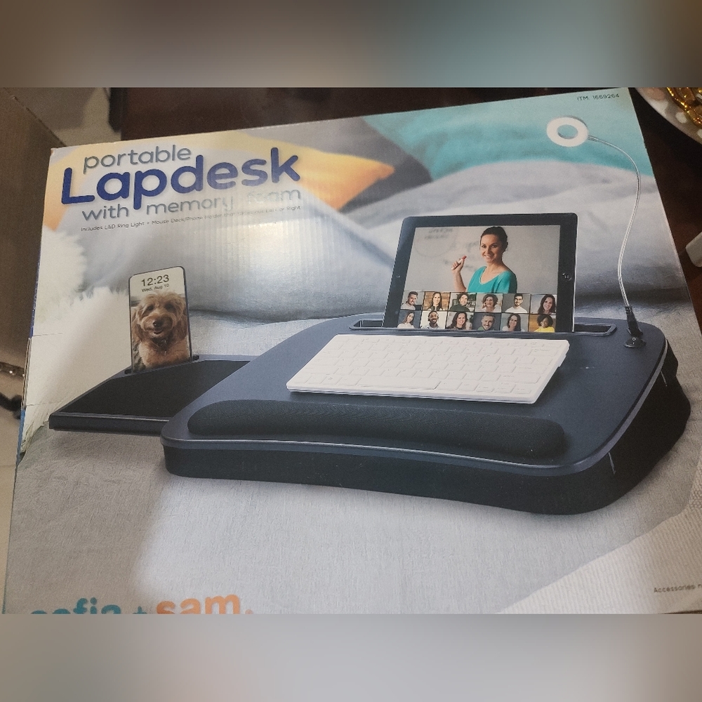 A very nice portable lapdesk with memory foam.